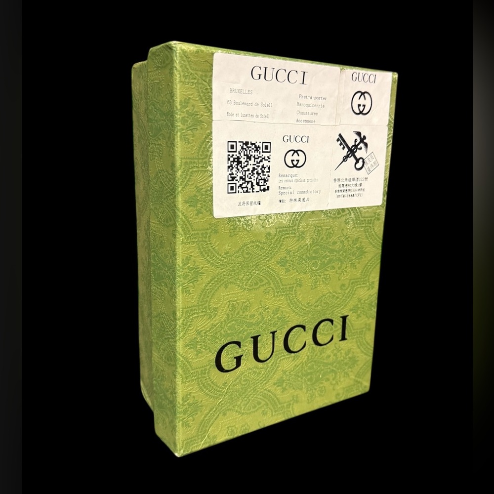 GUCCI Empty Shoe Gift Storage Box Green Size 8.5” x 6”
